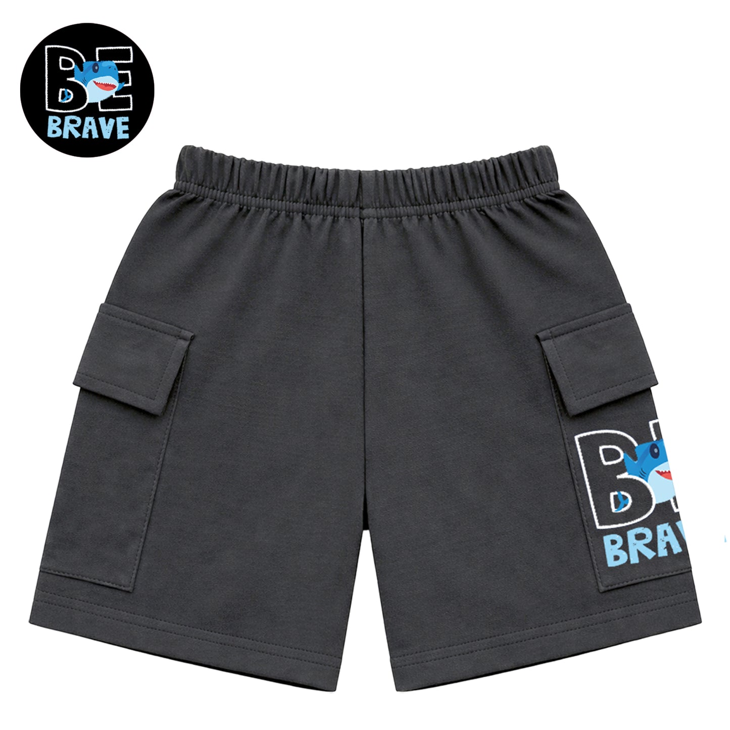 Kuchipoo Boys Cotton Cargo Shorts | Elastic Waistband | Double Pocket Shorts | Summer Casual Wear for Kids | Pack of 3