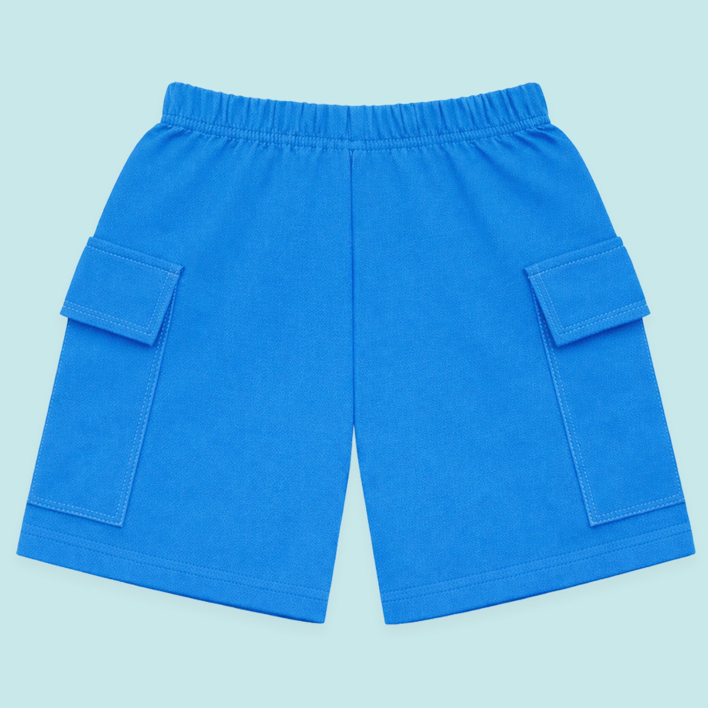 Kuchipoo Boys Cotton Cargo Shorts | Elastic Waistband | Double Pocket Shorts | Summer Casual Wear for Kids- Pack of 5