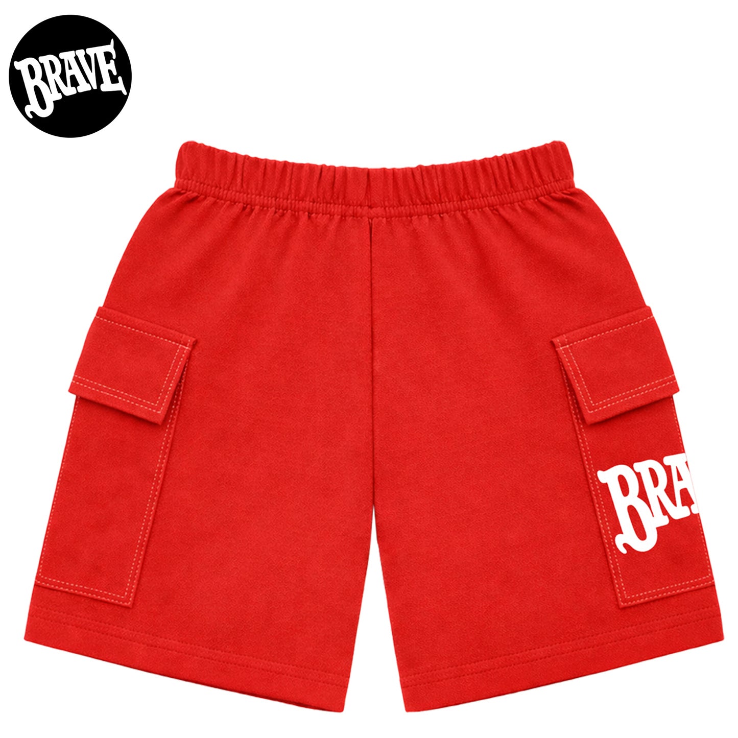 Kuchipoo Boys Cotton Cargo Shorts | Elastic Waistband | Double Pocket Shorts | Summer Casual Wear for Kids | Pack of 3