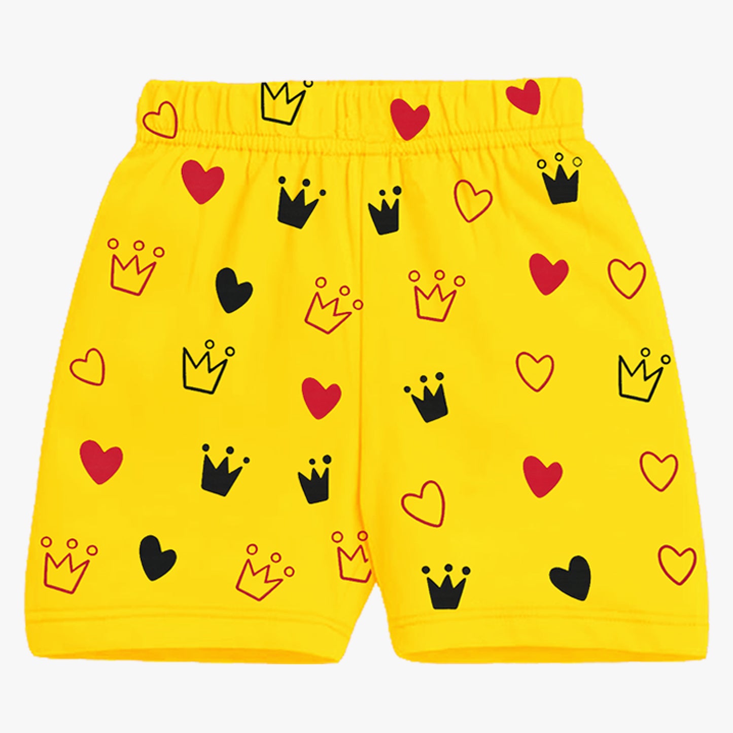 Kuchipoo Girls Cotton Printed Shorts | Elastic Waist | Summer Wear Shorts for Kids | Pack of 5