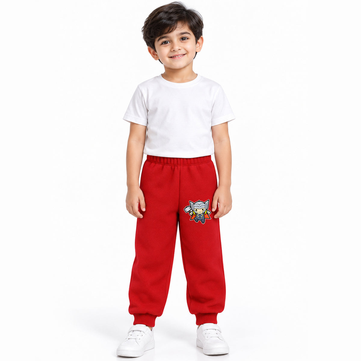 Kuchipoo © Marvel Boys Fleece Jogger Pajamas | Spider-Man, Captain America & Thor Printed Winter Track Pants | Pack of 3