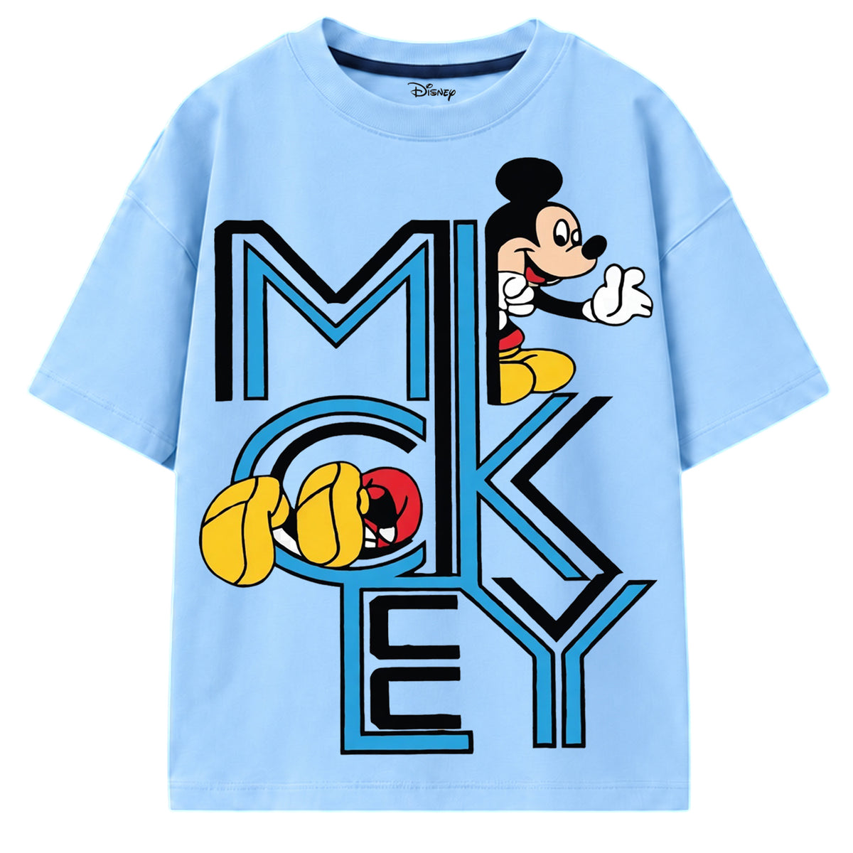 Kuchipoo © Disney Boys Mickey Mouse Printed Cotton T-Shirt Combo | Mickey & Friends Graphic Cotton Tees | Casual Summer Wear | Pack of 3