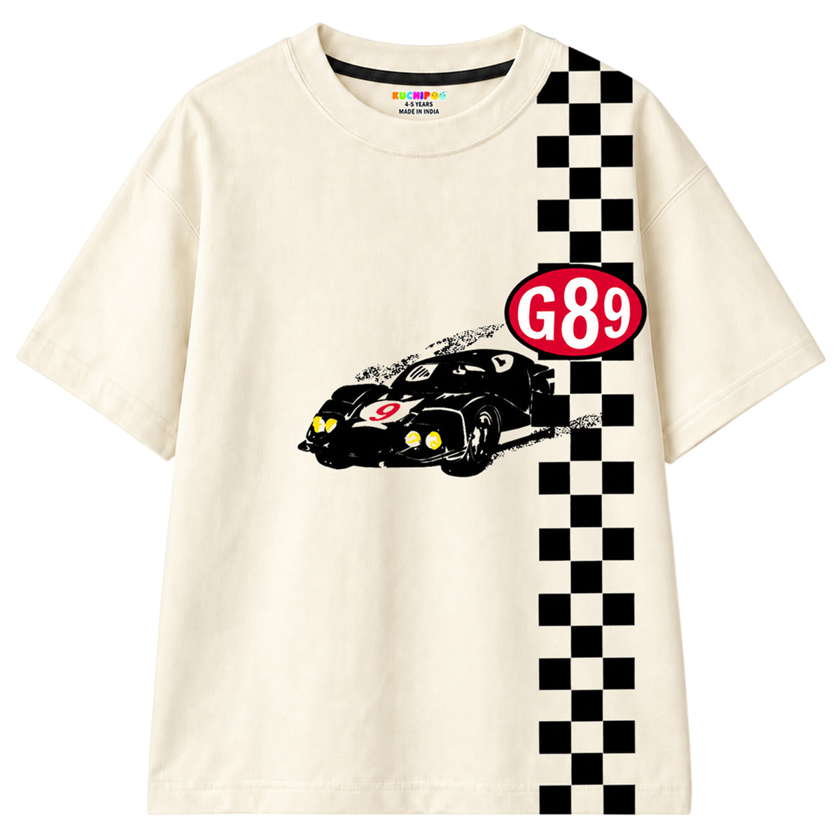 Kuchipoo Boys Cotton Printed T-Shirts | Half Sleeve Round Neck | Soft & Comfortable Casual Wear for Kids | Pack of 5