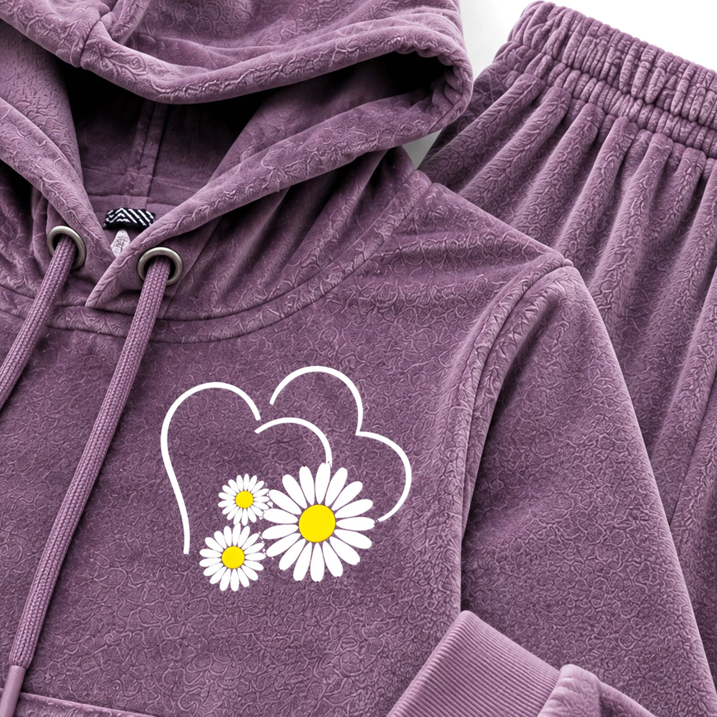 Kuchipoo Girls Velvet Hooded Sweatshirt & Jogger Set | Soft Velour Hoodie with Kangaroo Pocket & Pajama | Warm Full Sleeve Winterwear