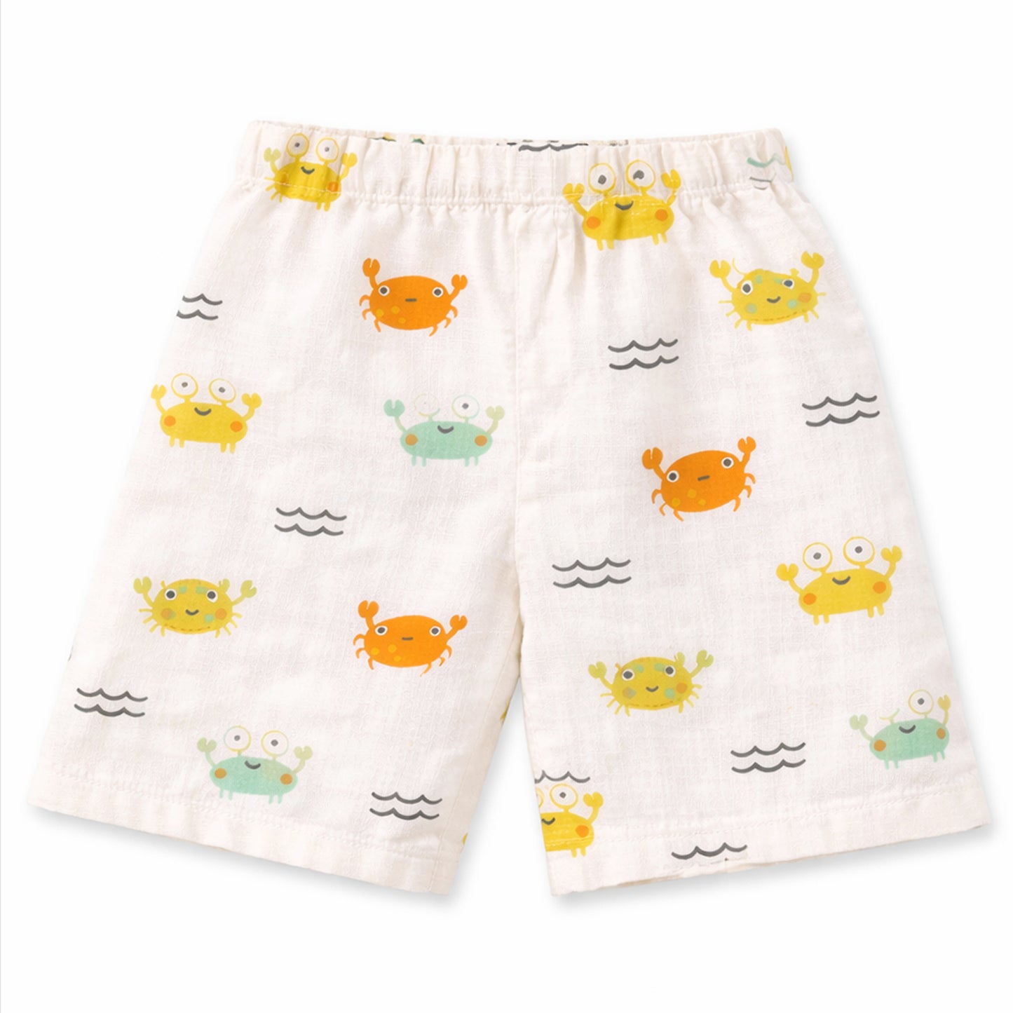 Kuchipoo Boys 100% Muslin Organic Cotton Co-Ord Set | Printed Half Sleeve Shirt & Shorts | Soft Breathable Fabric | Casual Summer Wear | Boys Stylish Outfit