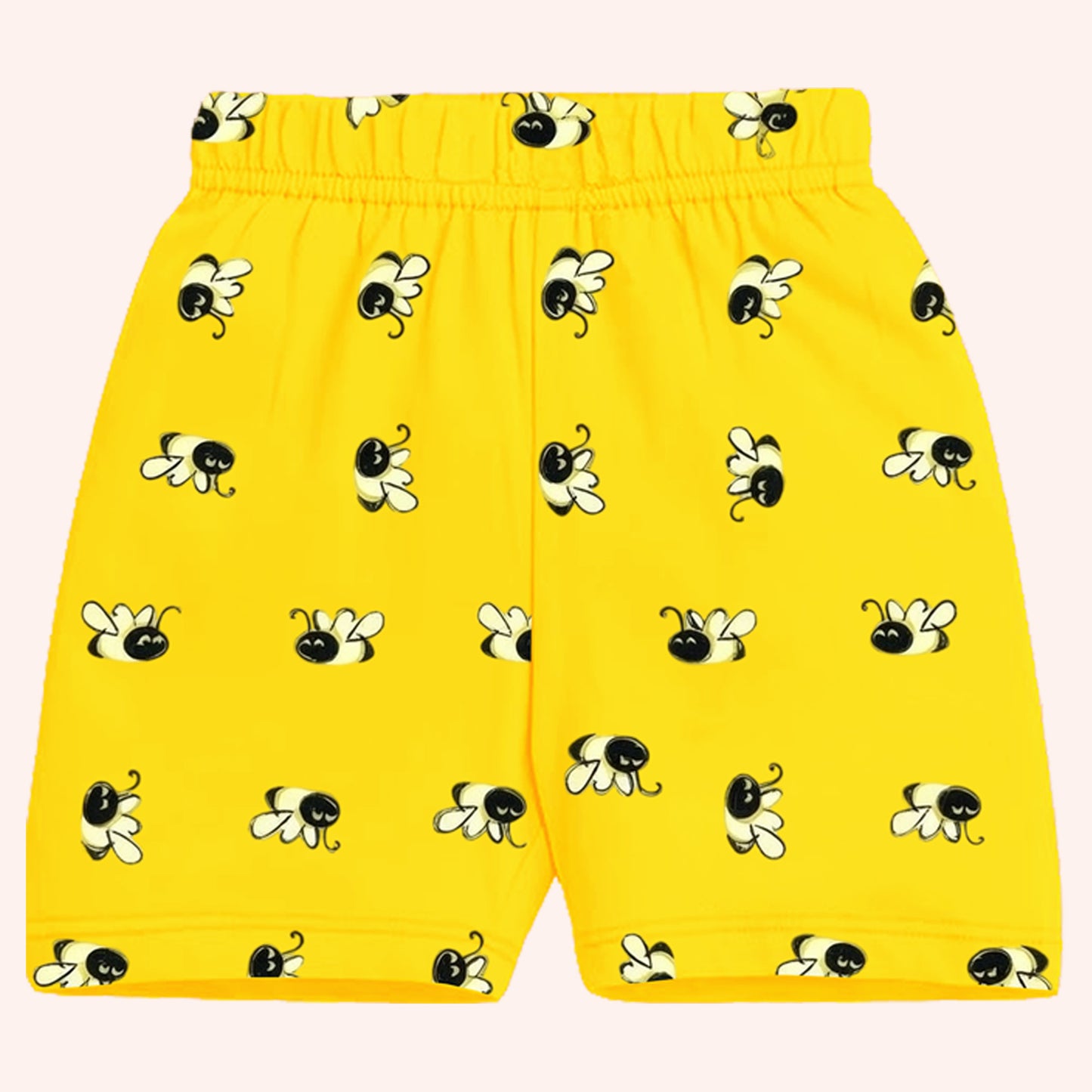 Kuchipoo Girls Cotton Printed Shorts | Elastic Waist | Summer Wear Shorts for Kids - Pack of 5