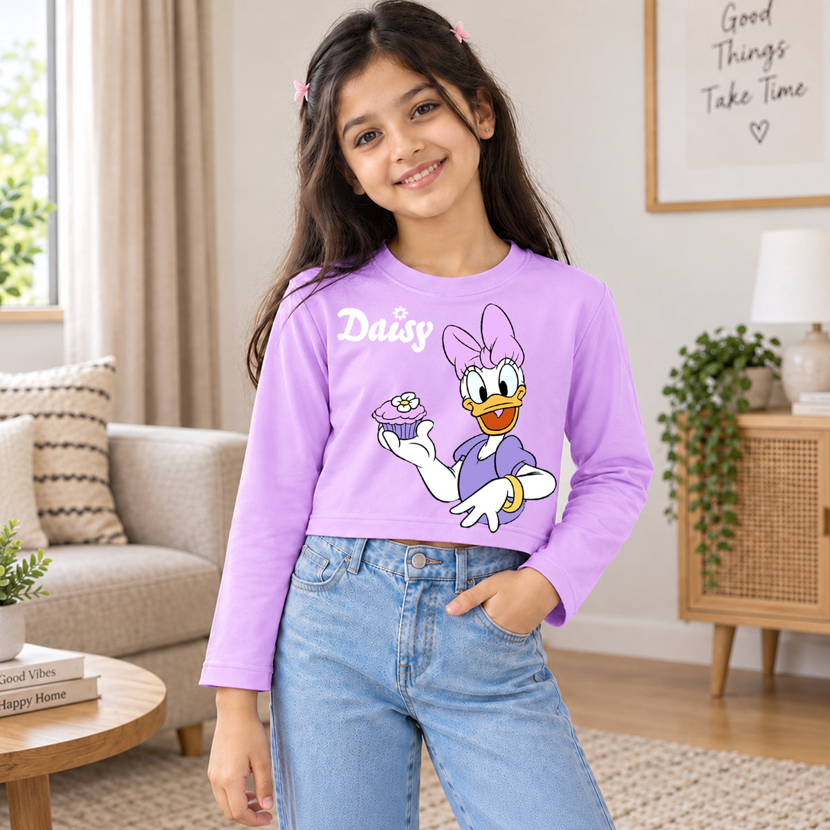 Kuchipoo © Disney Girls Minnie Mouse Crop T-Shirt Combo | Minnie & Friends Graphic Cotton Tees | Casual Summer Wear | Pack of 3