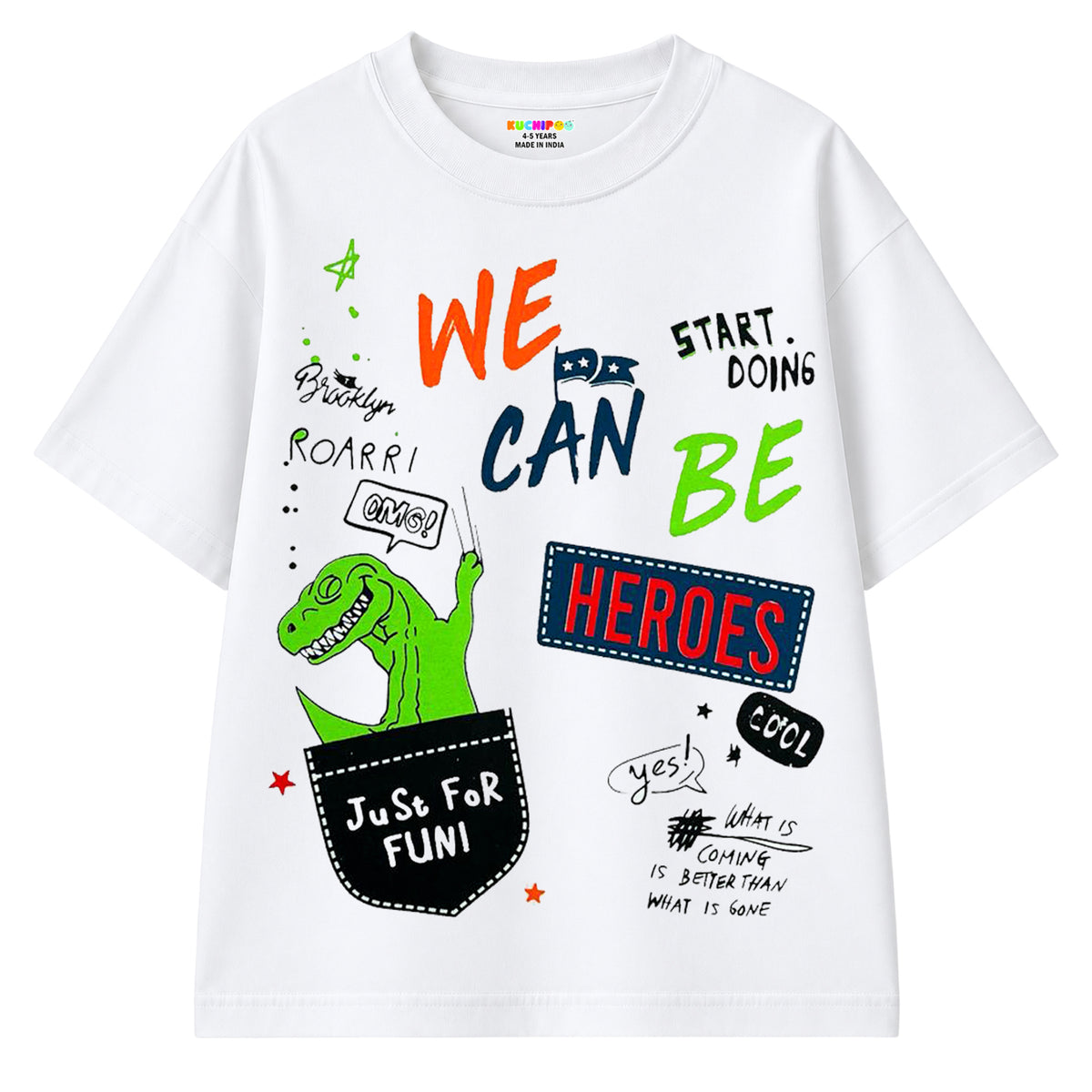 KUCHIPOO Boys Half Sleeves T-Shirts