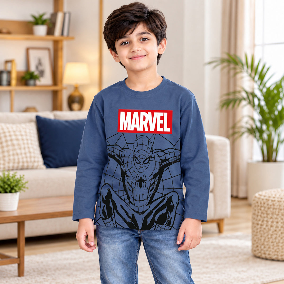 Kuchipoo © Marvel Boys Avengers & Spider-Man Printed Cotton T-Shirt Combo | Superheroes Graphic Cotton Tees | Casual Summer Wear | Pack of 3