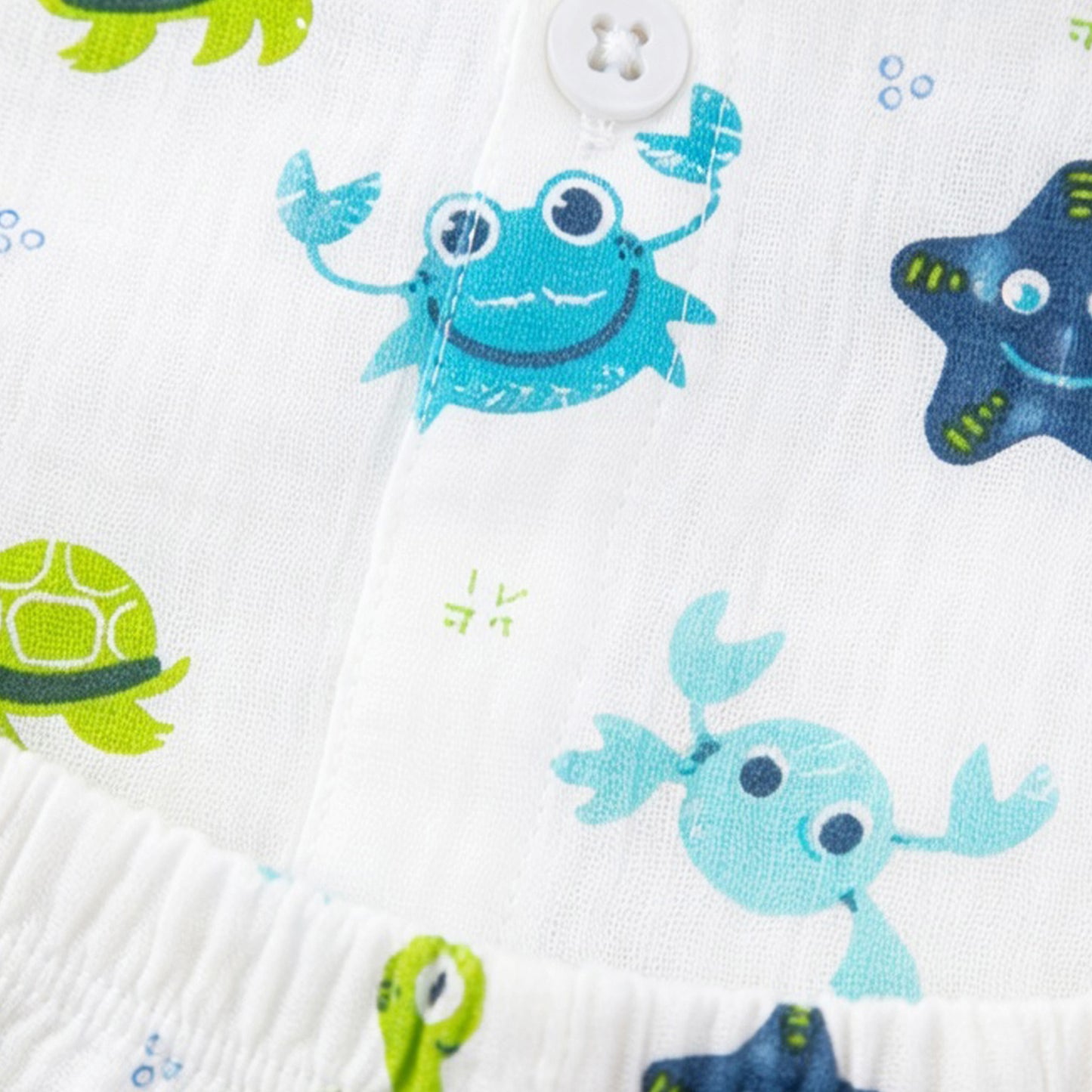 Kuchipoo Boys 100% Muslin Organic Cotton Co-Ord Set | Printed Half Sleeve Shirt & Shorts | Soft Breathable Fabric | Casual Summer Wear | Boys Stylish Outfit