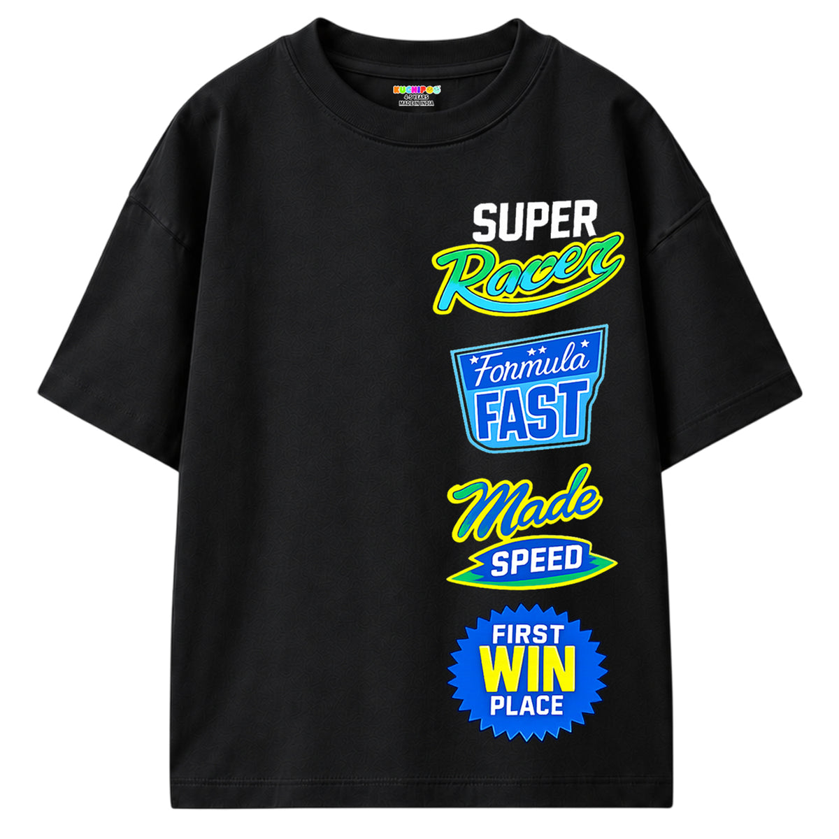Kuchipoo Boys Cotton Printed T-Shirts | Half Sleeve Round Neck | Soft & Comfortable Casual Wear for Kids | Pack of 5