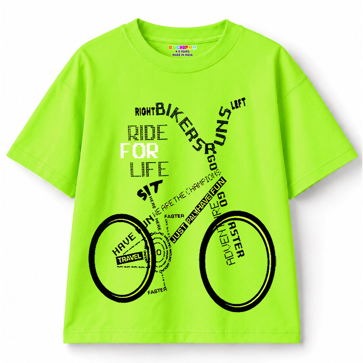 KUCHIPOO Boys Half Sleeves T-Shirts