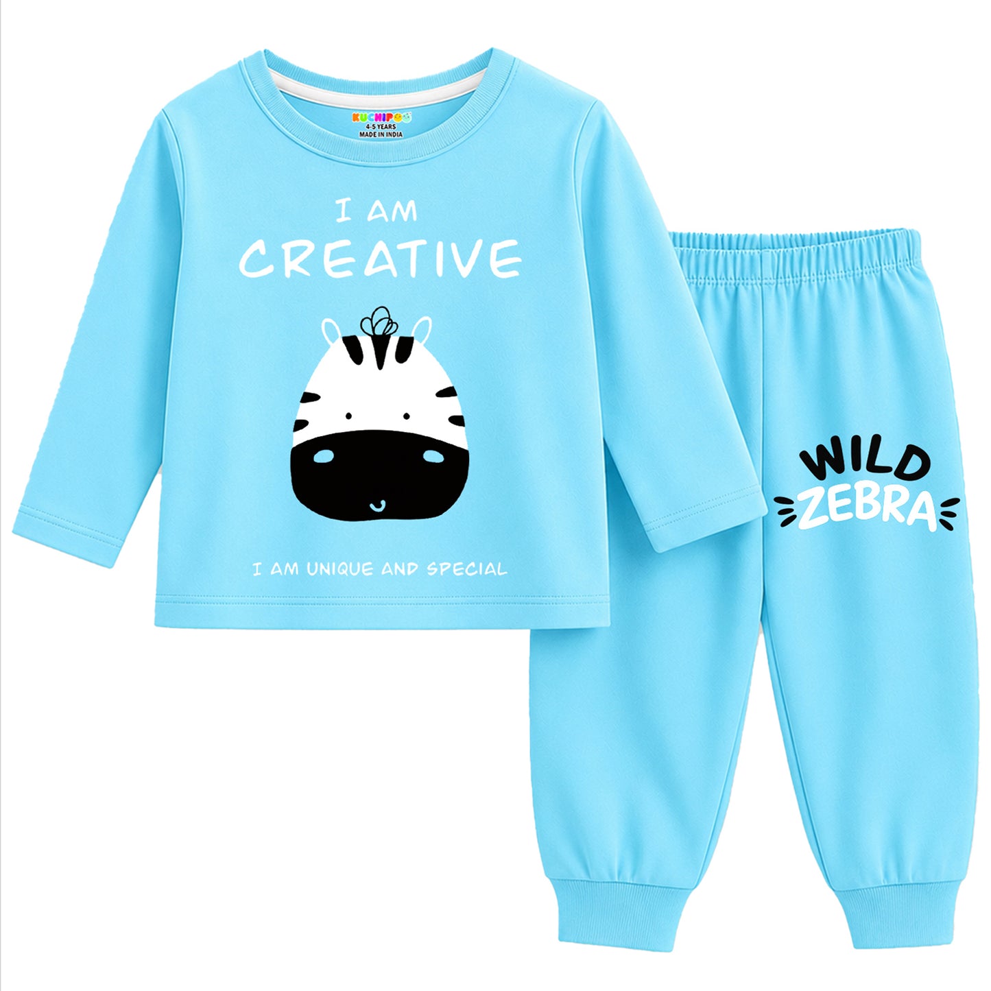 Kuchipoo Boys Regular Fit Cotton T-Shirts and Pyjamas Clothing Set-Pack of 3