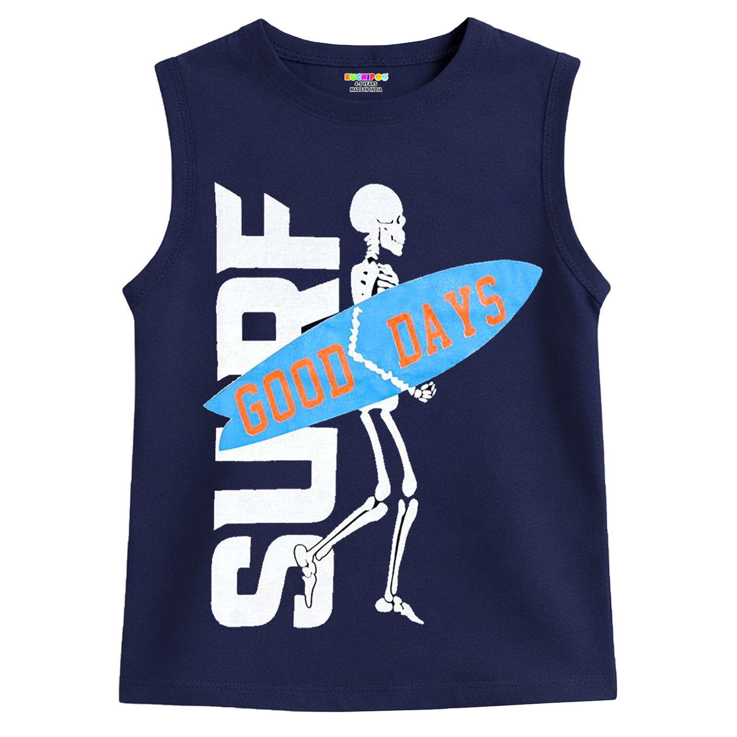 KUCHIPOO Boys Sleeves less T-Shirts