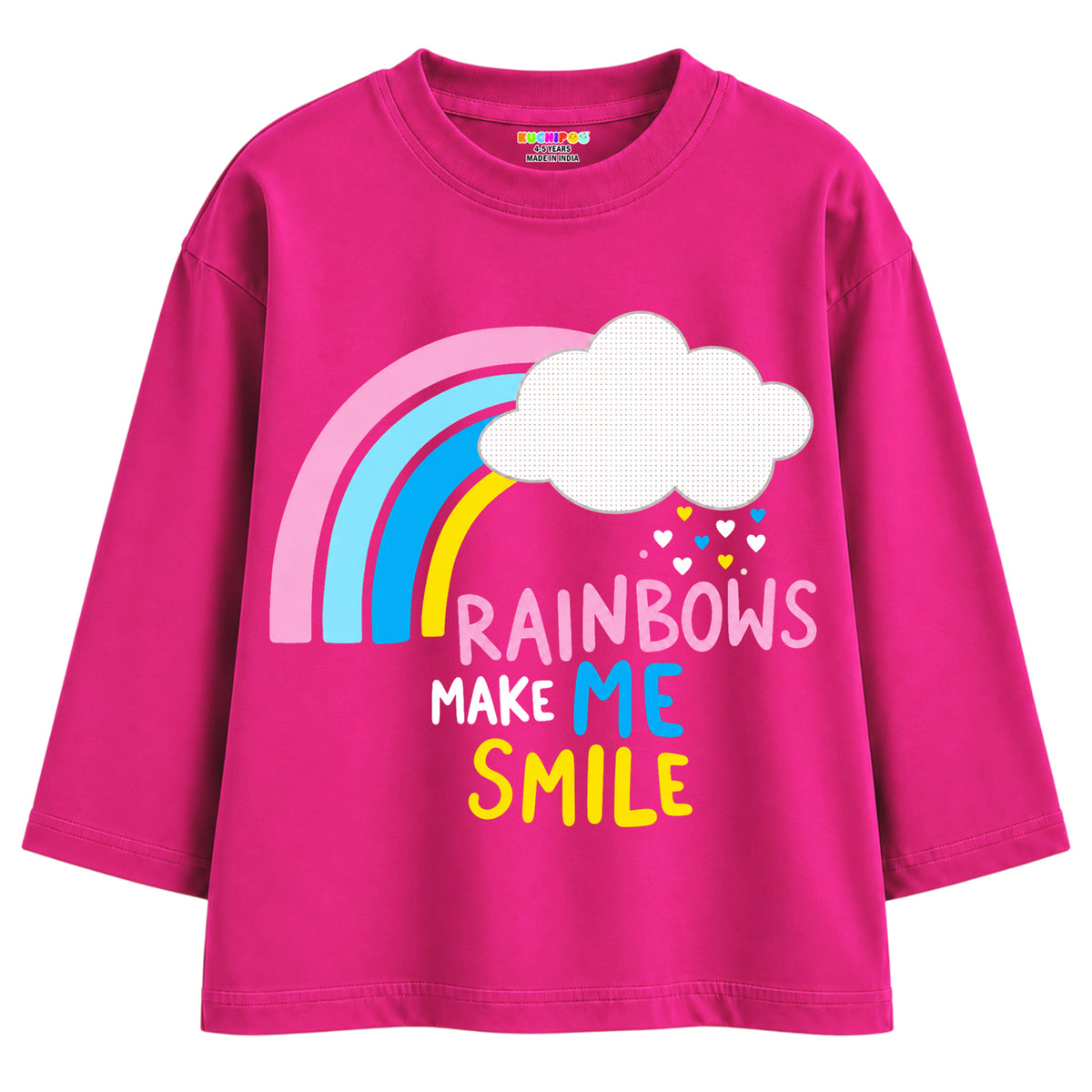 KUCHIPOO Baby Girls Full Sleeves T-Shirts