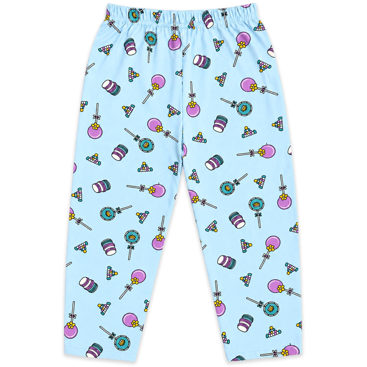 Kuchipoo Girls 100% Cotton Pajamas Combo | Soft Elastic Waist | Cute Animal Prints | Everyday Wear | Pack of 5