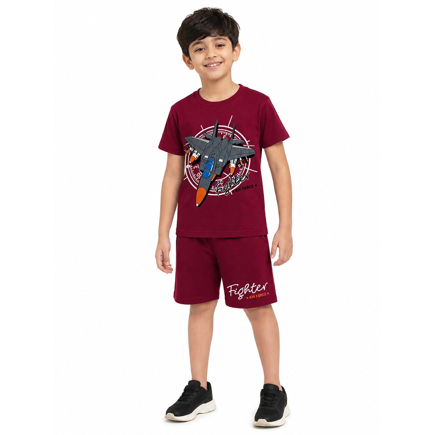 Kuchipoo Boys Cotton T-Shirt & Shorts Set | Half Sleeve Round Neck Top with Elastic Waist Shorts | Soft & Comfortable Casual Wear for Kids | Pack of 3