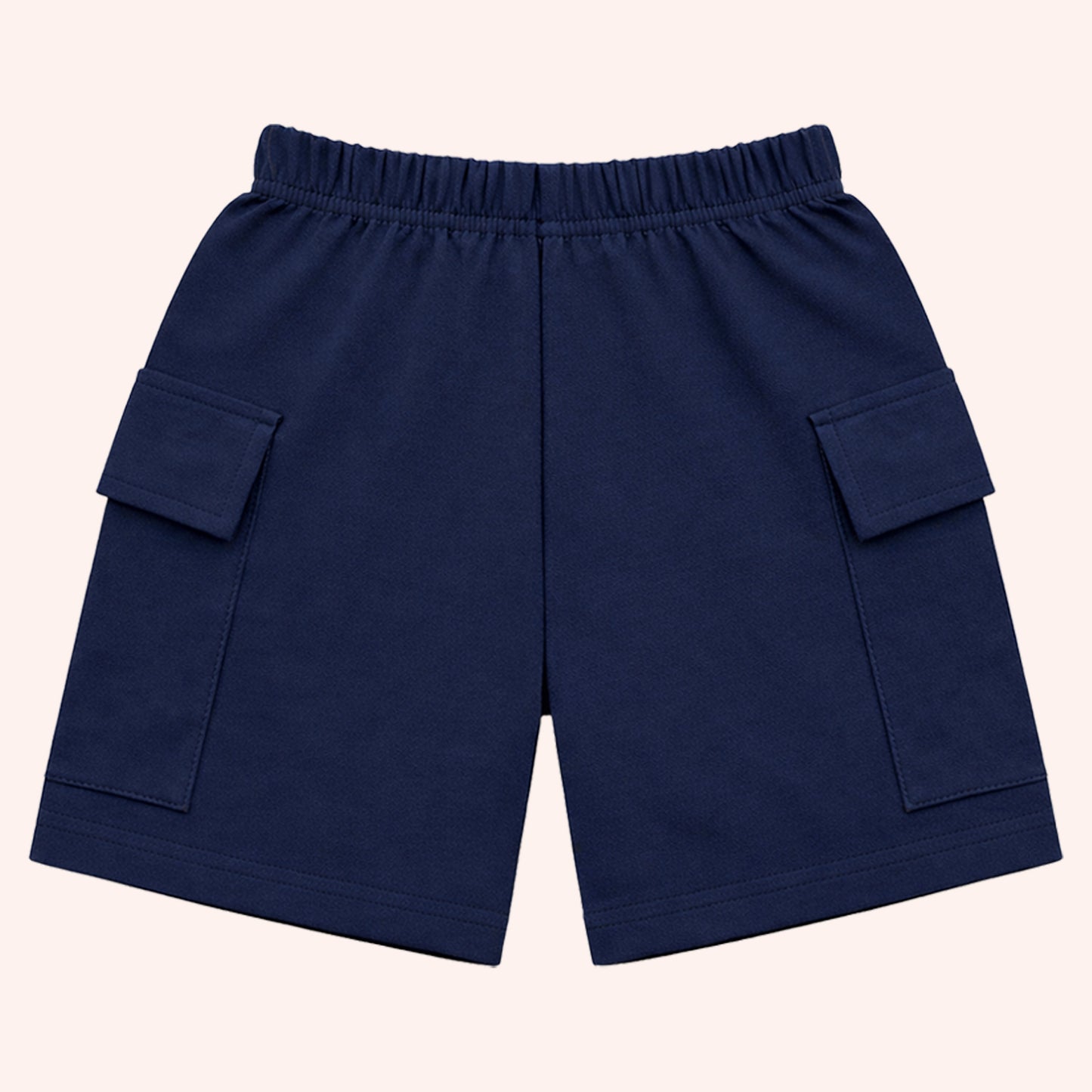 Kuchipoo Girls Cotton Cargo Shorts | Elastic Waistband | Double Pocket Shorts | Summer Casual Wear for Kids- Pack of 5