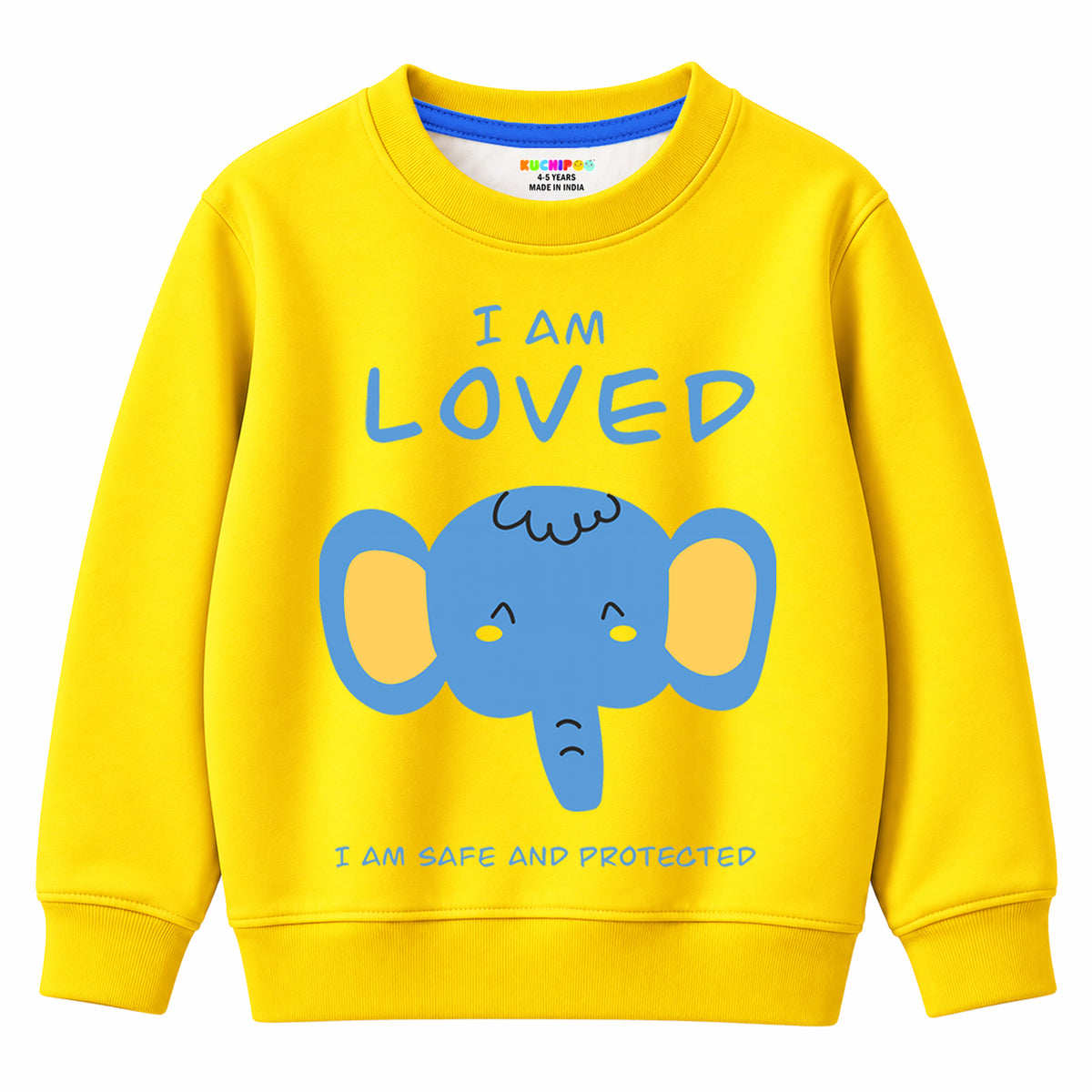 Kuchipoo Boys Graphic Printed Full Sleeve Round Neck Sweatshirt | Regular Fit Winterwear | Pack of 2