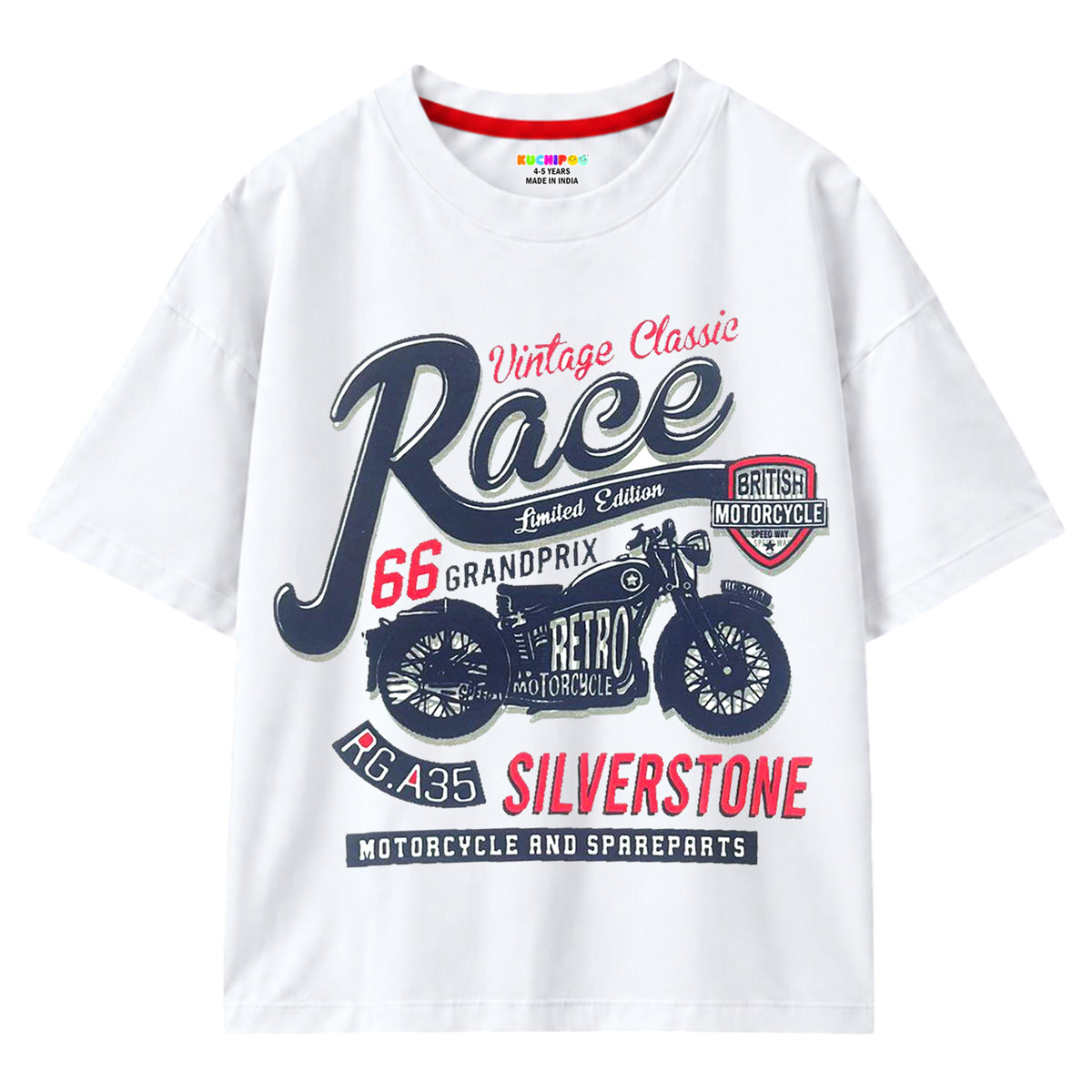 KUCHIPOO Boys Half Sleeves T-Shirts
