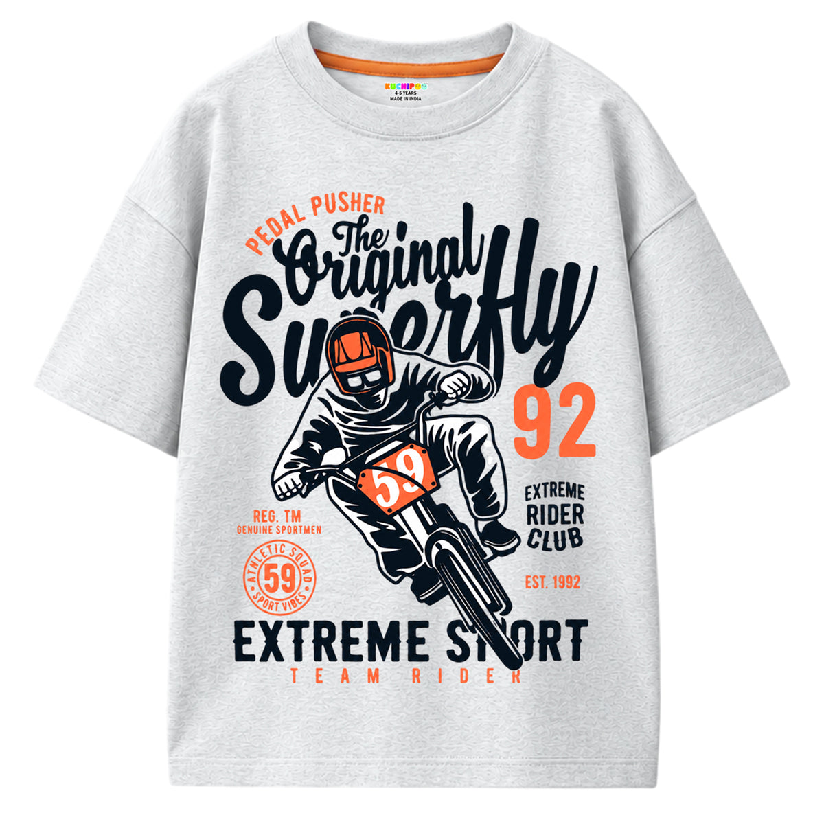 Kuchipoo Boys Cotton Printed T-Shirts | Half Sleeve Round Neck | Soft & Comfortable Casual Wear for Kids | Pack of 5