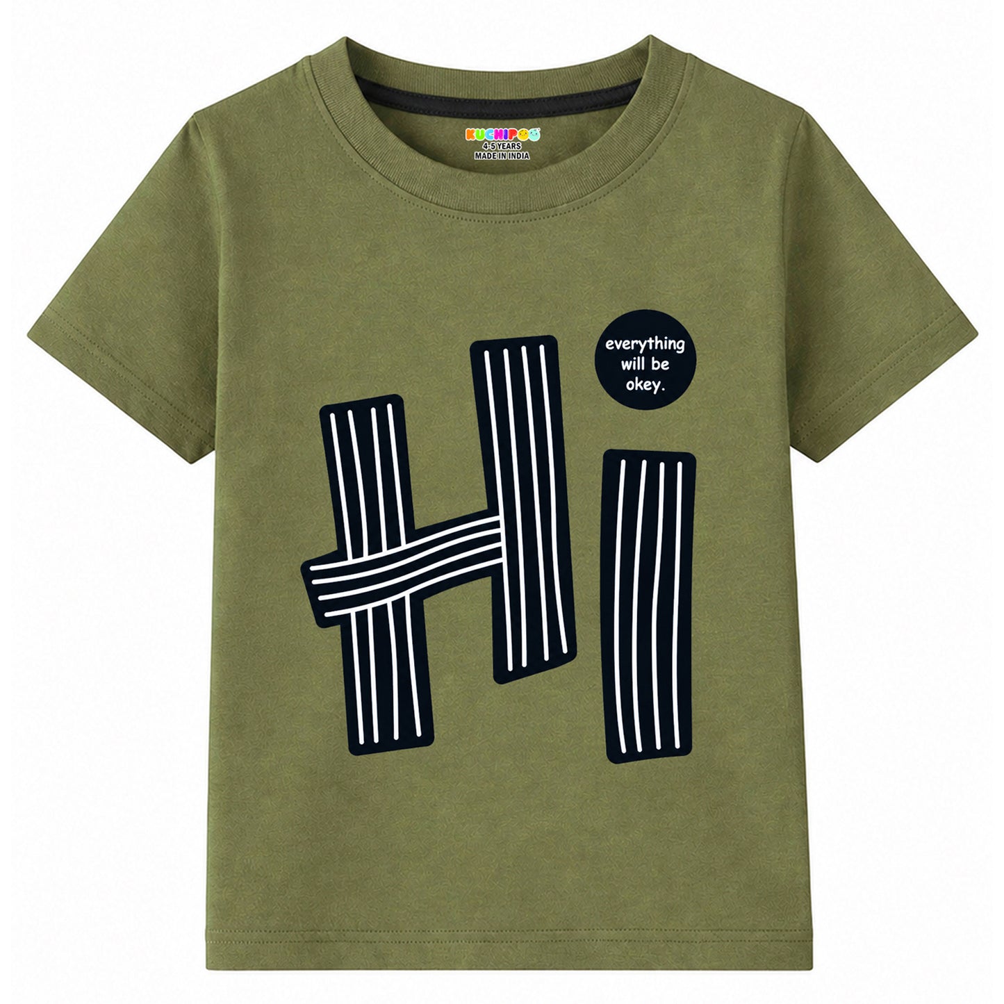 Kuchipoo Boys Cotton Printed T-Shirts | Half Sleeve Round Neck | Soft & Comfortable Casual Wear for Kids | Pack of 5