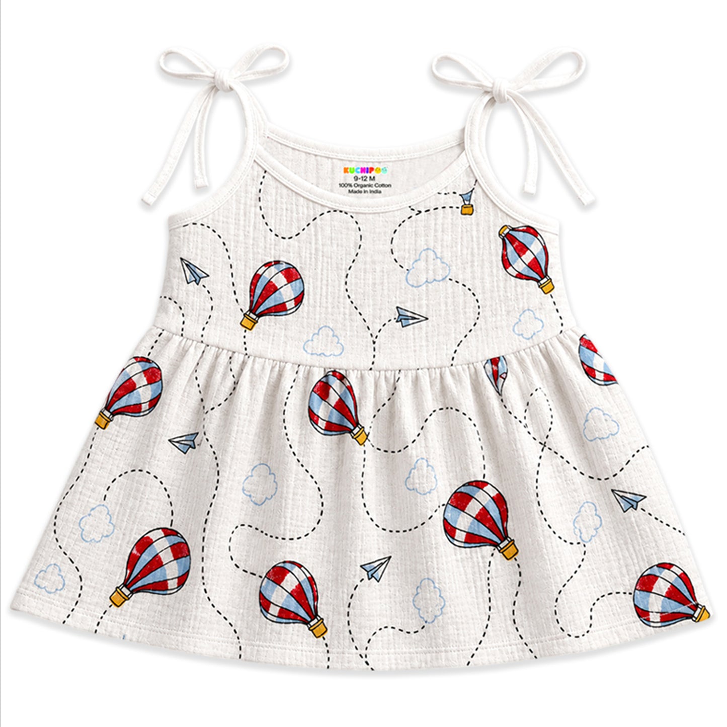 Kuchipoo Baby Girls 100% Muslin Cotton Frocks - Pack of 5