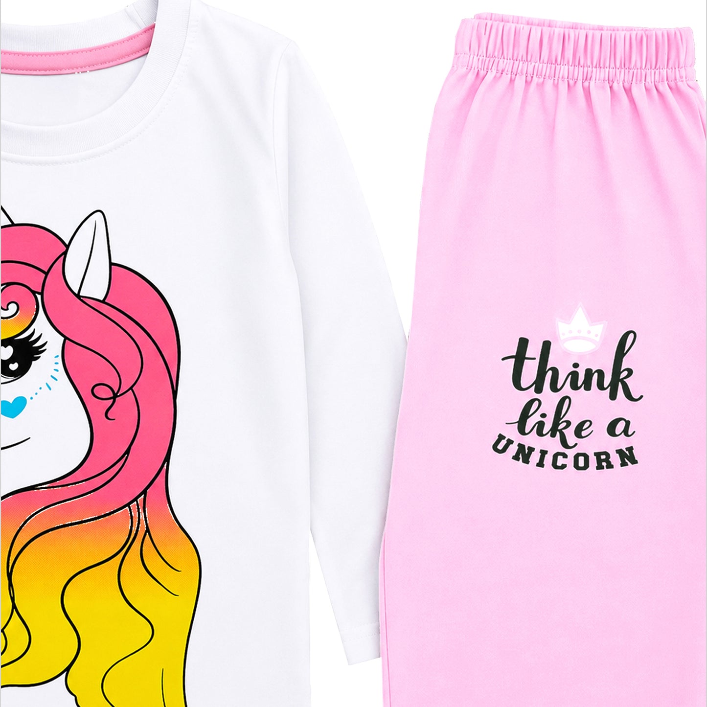 Kuchipoo Girls Regular Fit Cotton T-Shirts and Pyjamas Clothing Set-Pack of 3