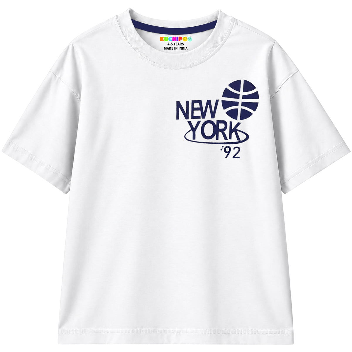 Kuchipoo Boys Half Sleeves Regular Fit Cotton T-Shirt