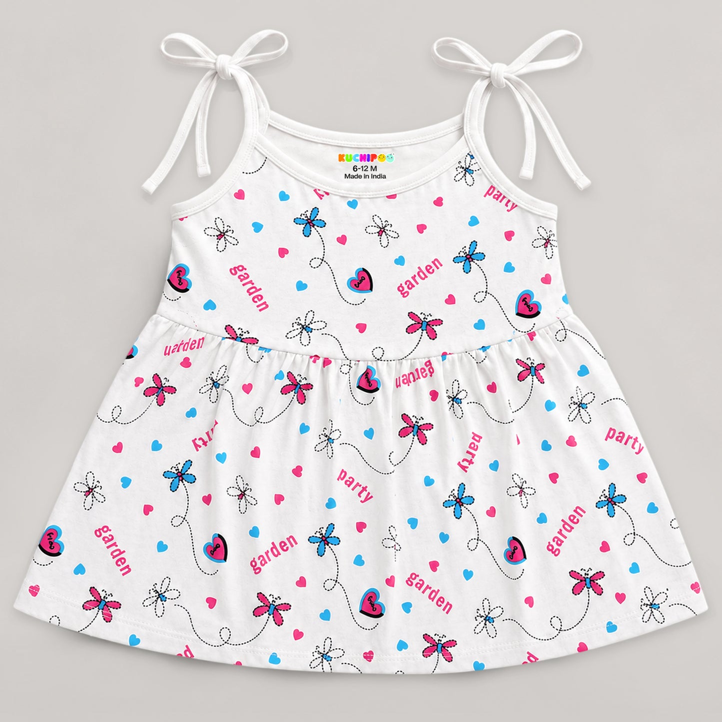 Kuchipoo Baby Girls 100% Cotton Frocks - Pack of 4