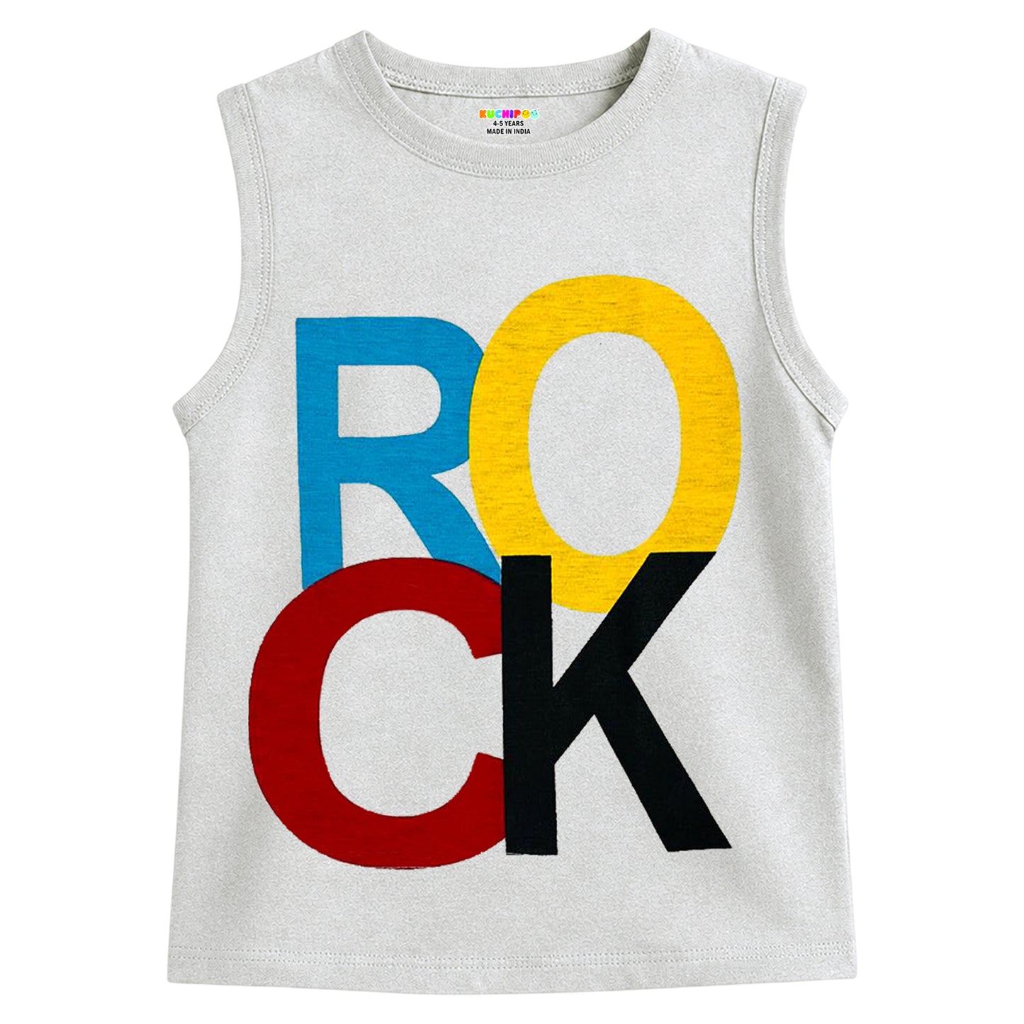 KUCHIPOO Boys Sleeves less T-Shirts