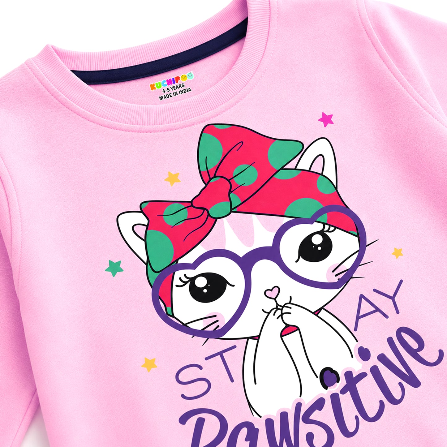 Kuchipoo Girls Regular Fit Cotton T-Shirts and Pyjamas Clothing Set-Pack of 3