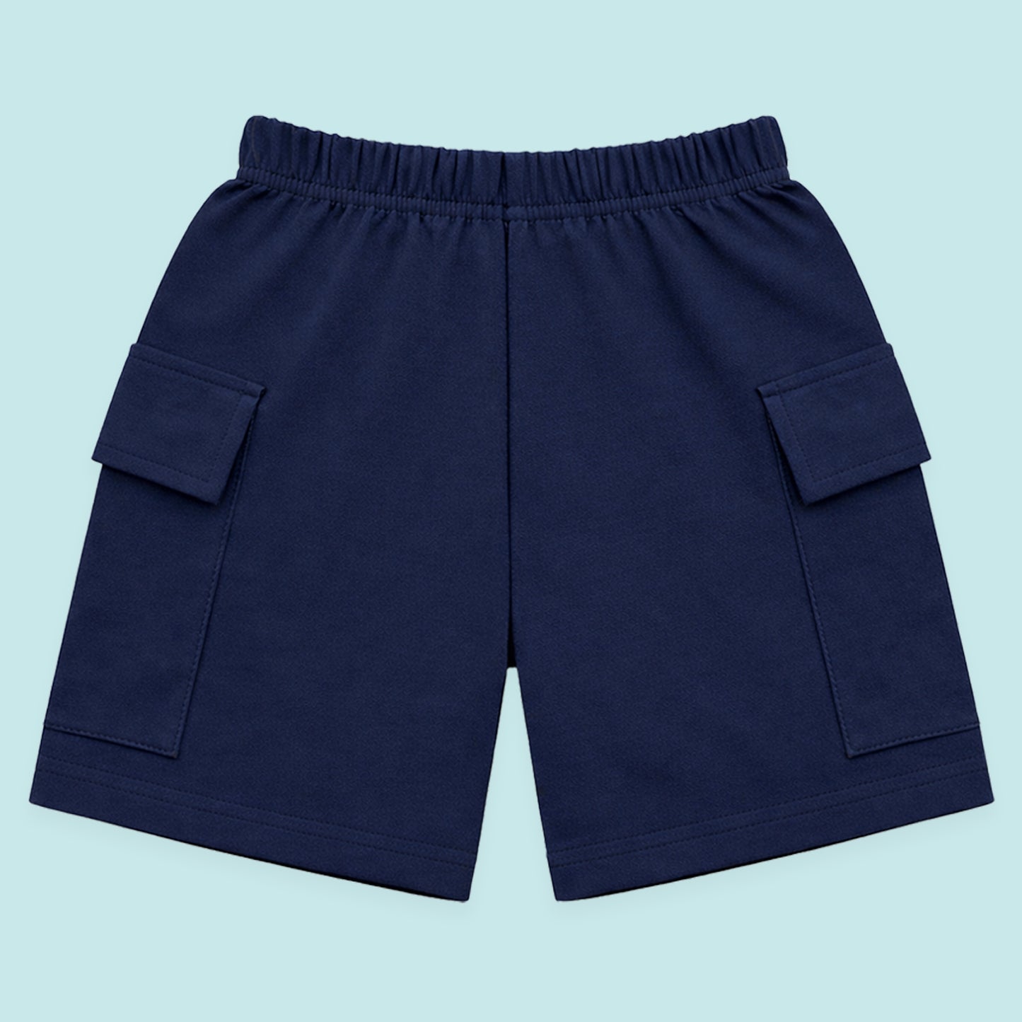 Kuchipoo Boys Cotton Cargo Shorts | Elastic Waistband | Double Pocket Shorts | Summer Casual Wear for Kids- Pack of 5