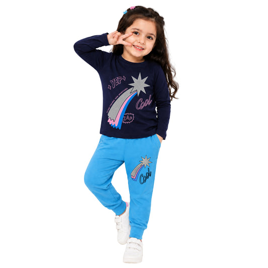 KUCHIPOO  Girls T-Shirts and Trackpants Set