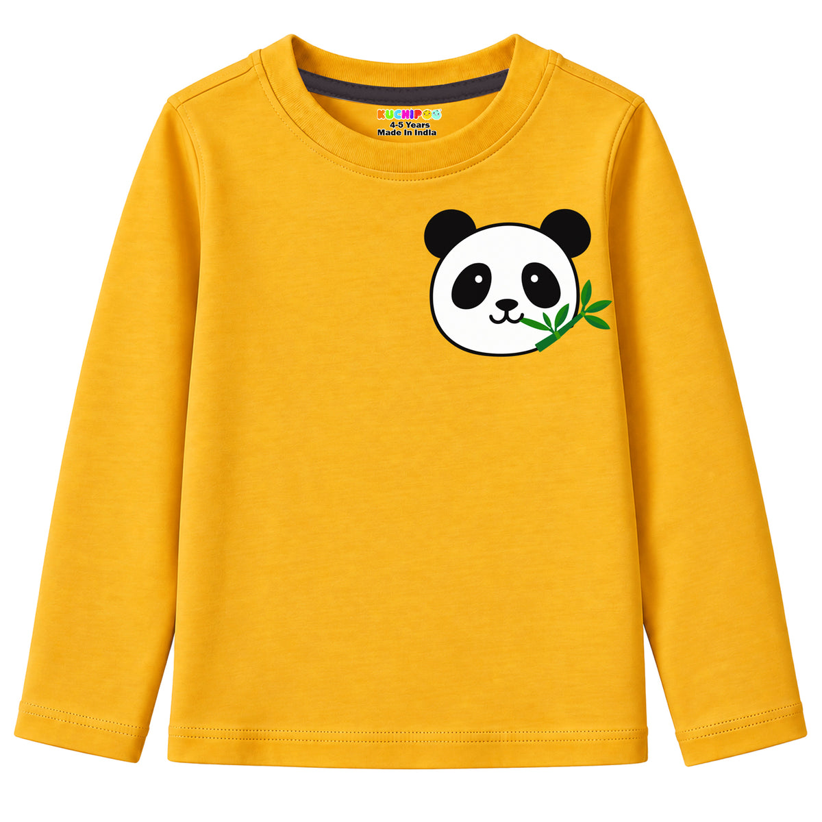 Kuchipoo Girls Cotton Printed T-Shirts | Full Sleeve Round Neck | Soft & Comfortable Casual Wear for Kids | Pack of 5
