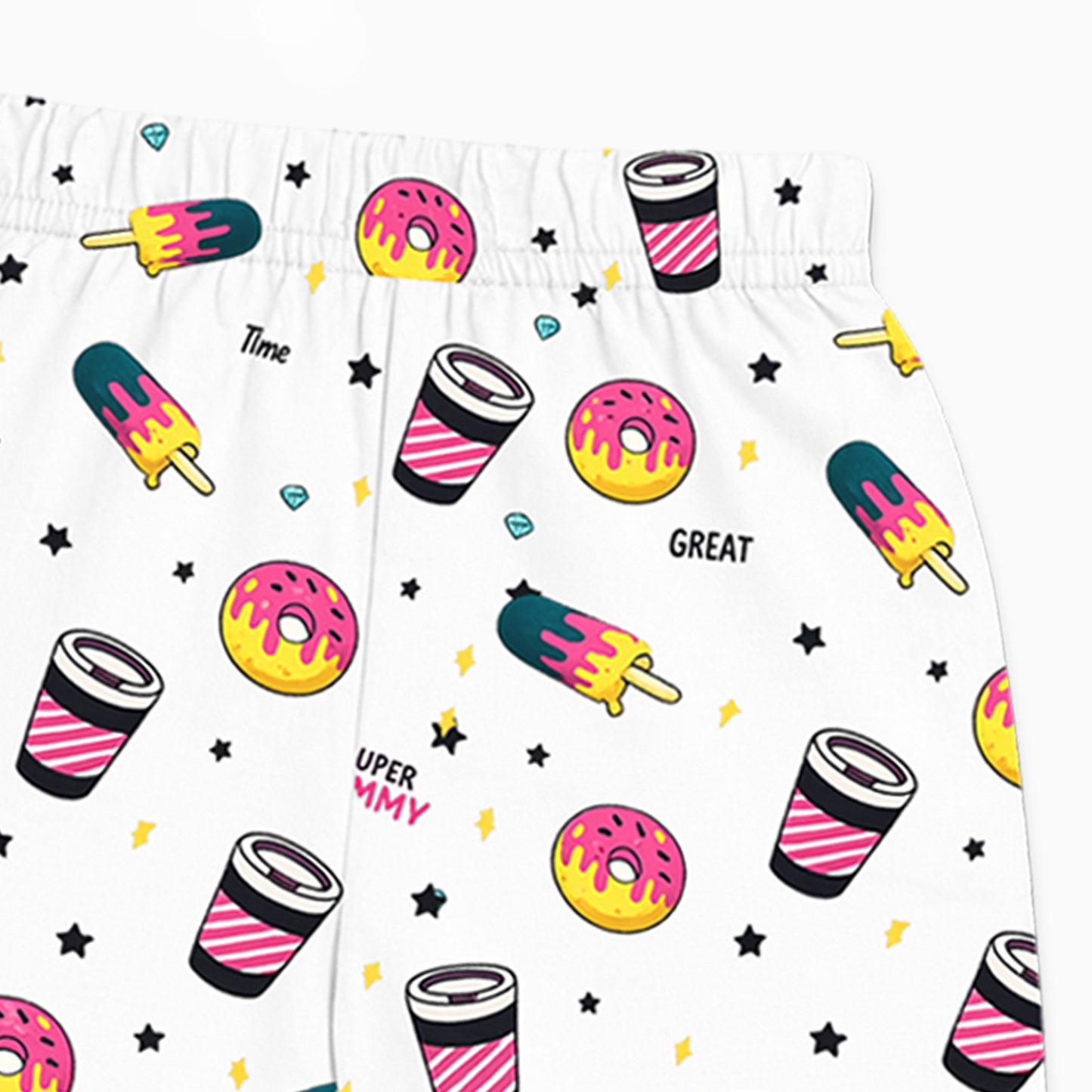 Kuchipoo Girls 100% Cotton Printed Shorts | Elastic Waist | Summer Wear Shorts for Kids | Pack of 5