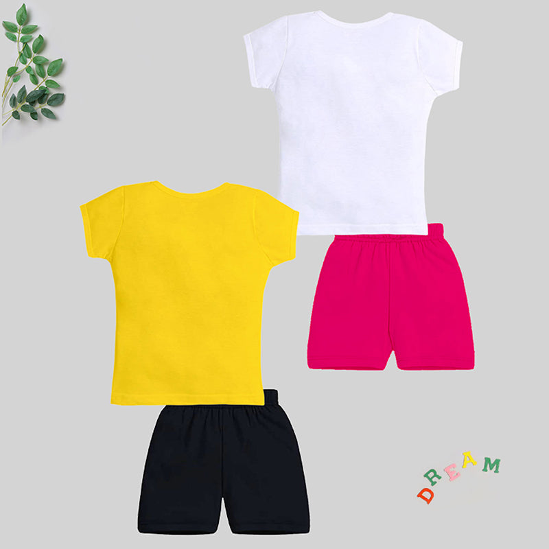 KUCHIPOO © Disney GIRLS HALF SLEEVES T-SHIRTS AND SHORTS SET