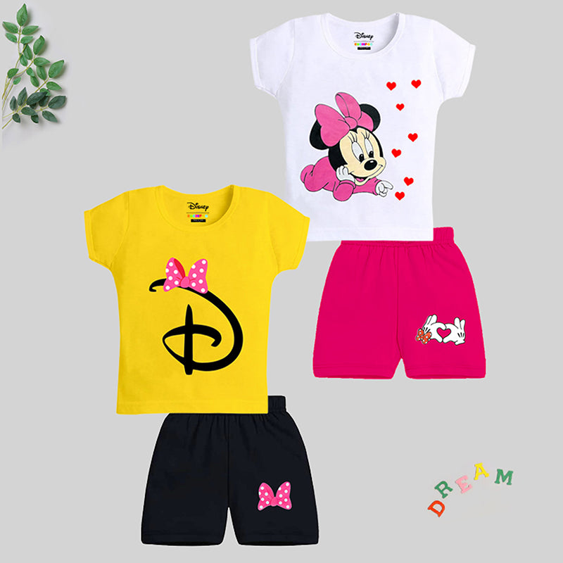 KUCHIPOO © Disney GIRLS HALF SLEEVES T-SHIRTS AND SHORTS SET
