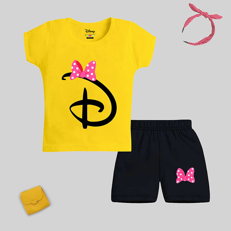 KUCHIPOO © Disney GIRLS HALF SLEEVES T-SHIRTS AND SHORTS SET