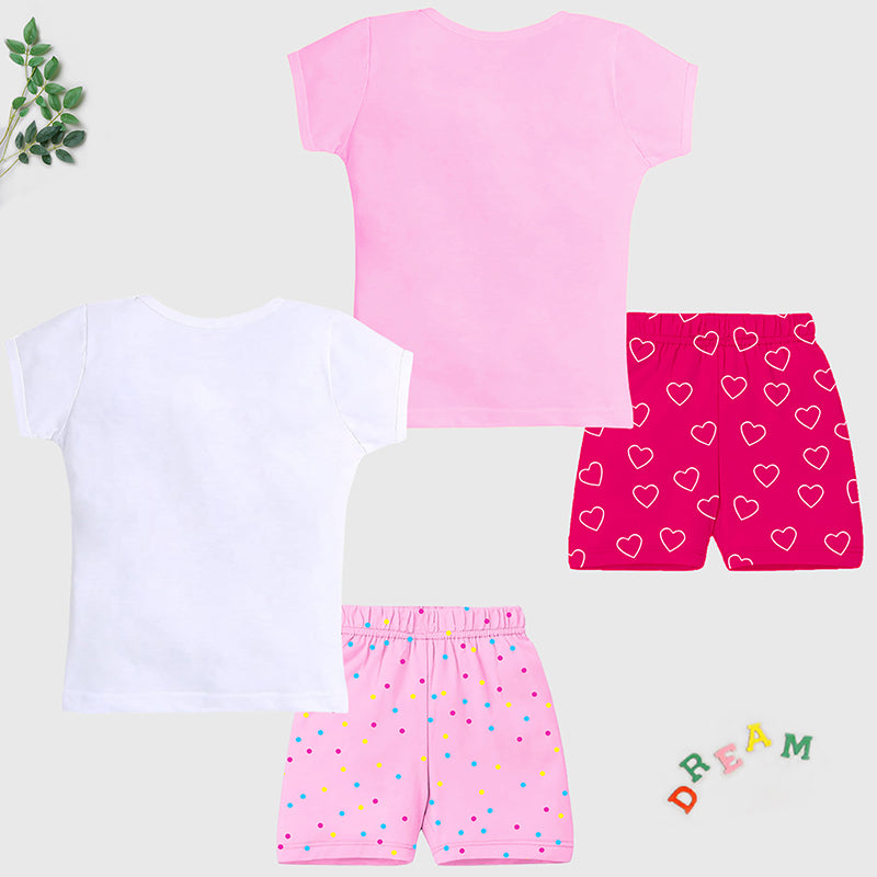 KUCHIPOO © Disney GIRLS HALF SLEEVES T-SHIRTS AND SHORTS SET