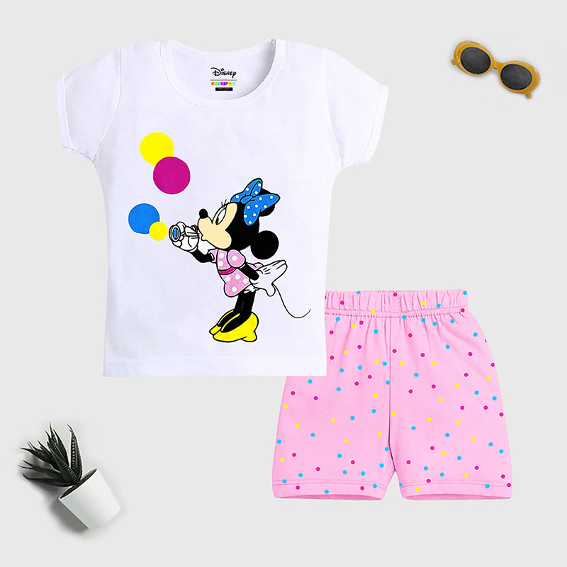KUCHIPOO © Disney GIRLS HALF SLEEVES T-SHIRTS AND SHORTS SET