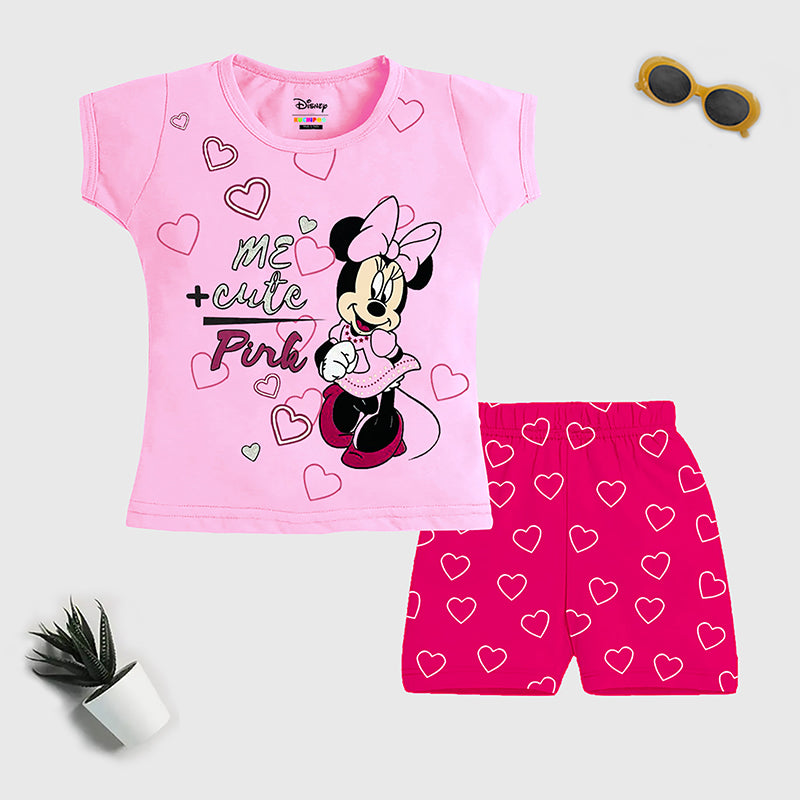 KUCHIPOO © Disney GIRLS HALF SLEEVES T-SHIRTS AND SHORTS SET