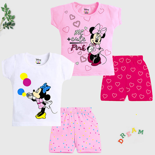 KUCHIPOO © Disney GIRLS HALF SLEEVES T-SHIRTS AND SHORTS SET