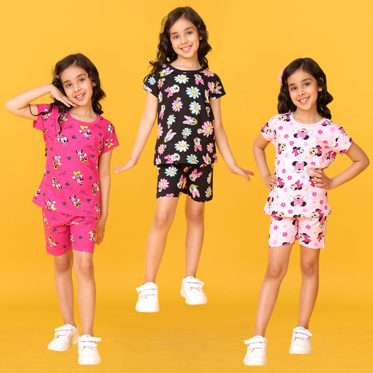 KUCHIPOO @Disney Baby Girls T-Shirts and Shorts Set