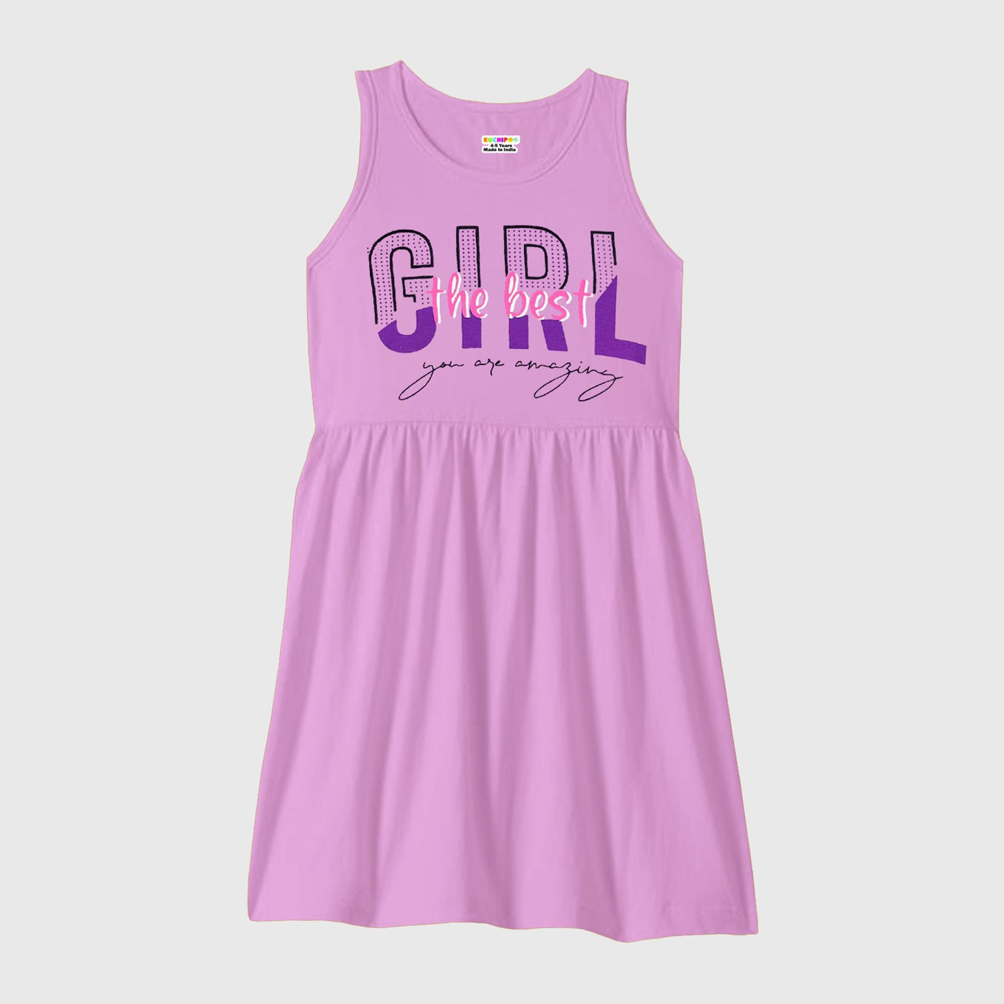 Kuchipoo Girls Regular Fit Sleeveless Dress