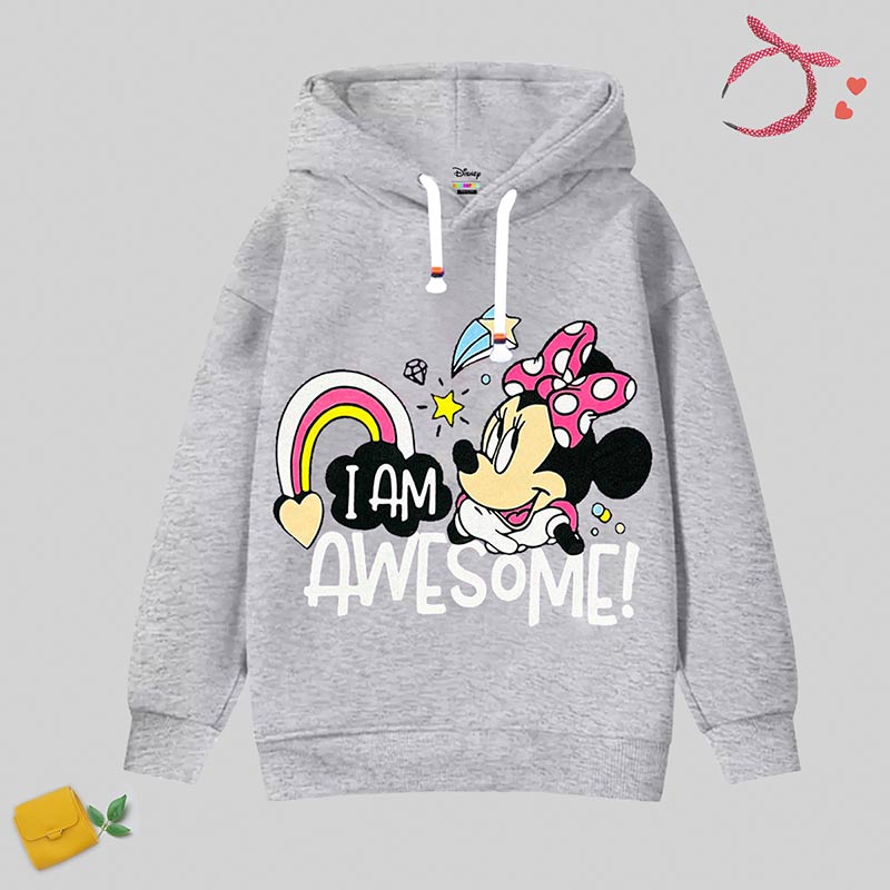 Kuchipoo Girls © Disney Regular Fit Winterwear Sweatshirt Multi-Colored