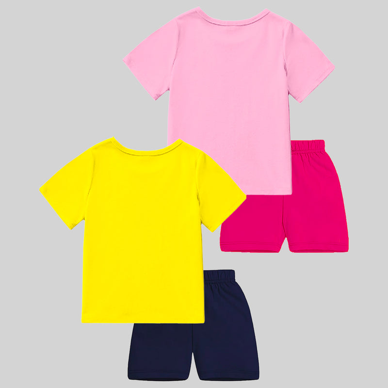 KUCHIPOO @Disney GIRLS HALF SLEEVES T-SHIRTS AND SHORTS SET