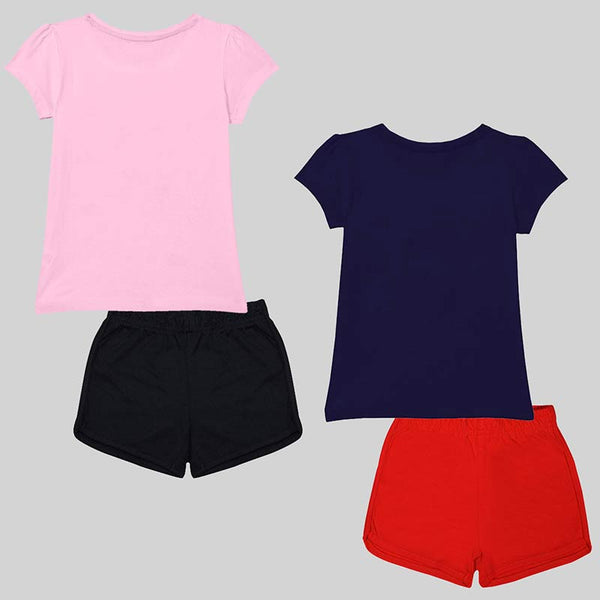 KUCHIPOO © DISNEY GIRLS HALF SLEEVES T-SHIRTS AND SHORTS SET