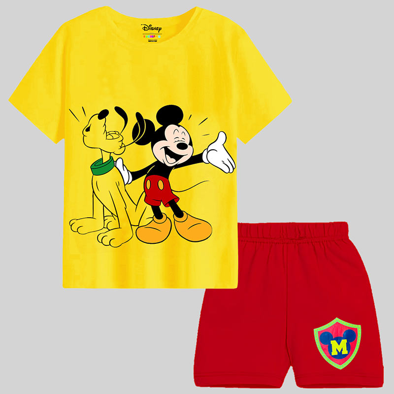 KUCHIPOO © DISNEY BOYS HALF SLEEVES T-SHIRTS AND SHORTS SET