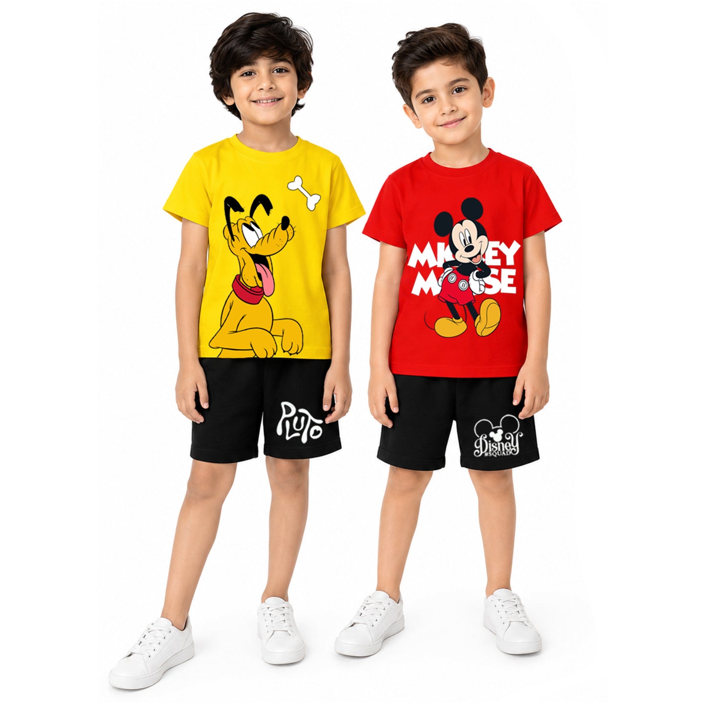 KUCHIPOO Â© DISNEY BOYS HALF SLEEVES T-SHIRTS AND SHORTS SET